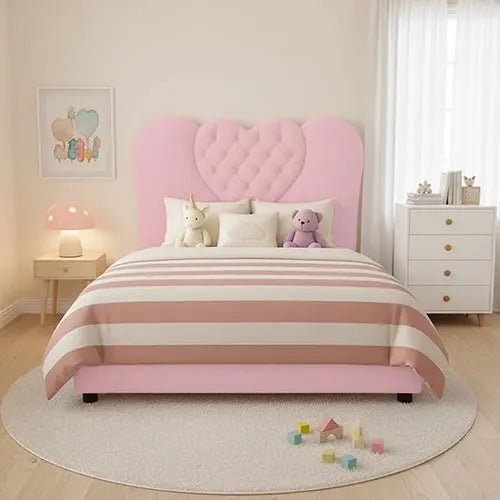 Luxury Heart Teddy chesterfield bed For Kids